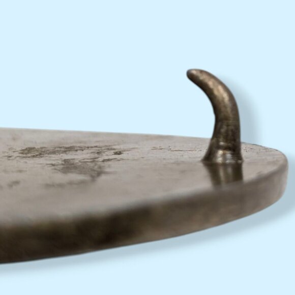 Vintage Artisan Leather & Brass Belt Buckle - Picture 5 of 6